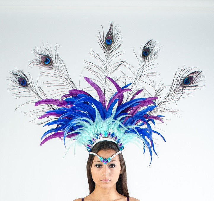 Blue Feather Headpiece