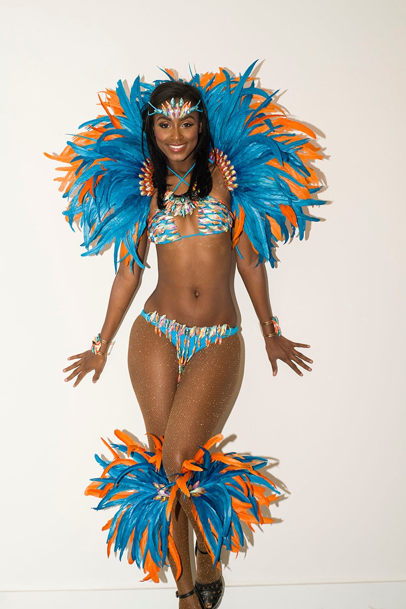 Blue bird two-piece carnival costume – Carnival Info Store