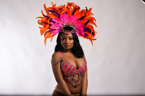 Feather headpiece and bra