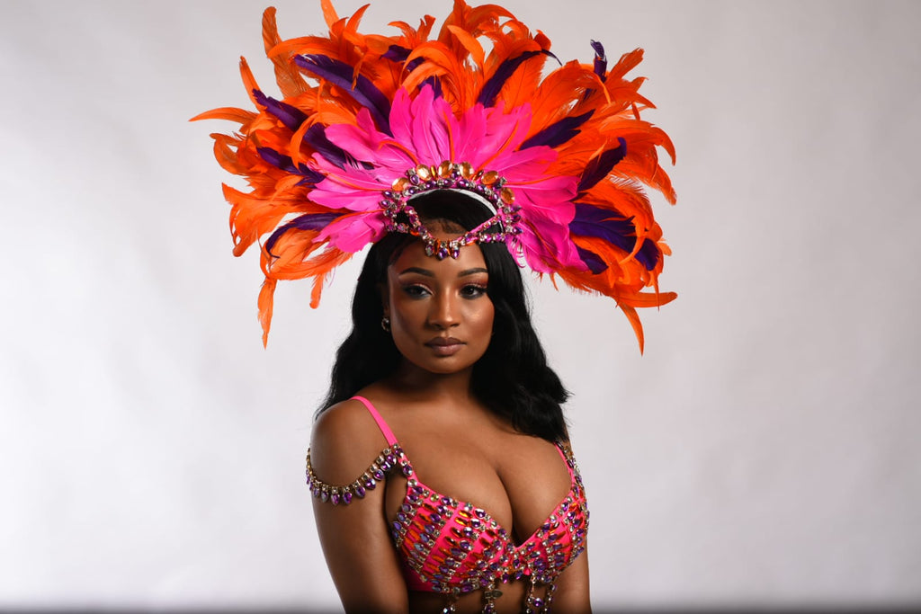 Feather headpiece and bra