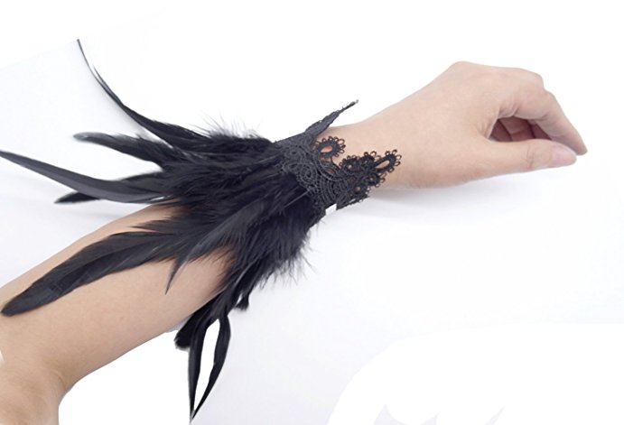 Feather feather wrist cuffs